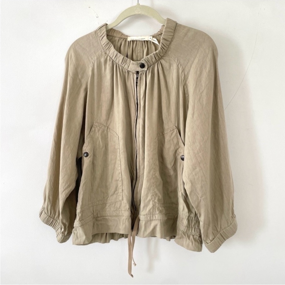 Isabel Marant Etoile Linen Bomber Jacket Tan 38
